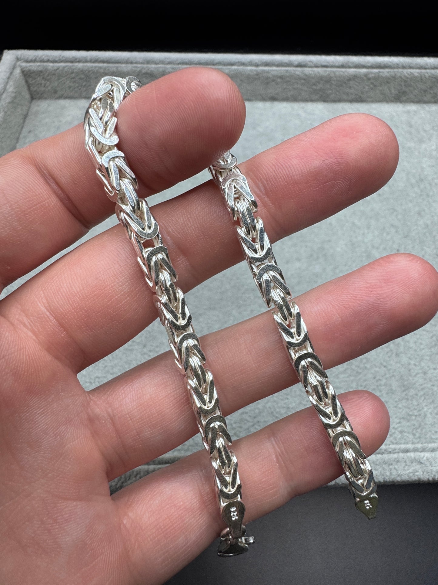Sterling Silver Byzantine Bracelet 5mm