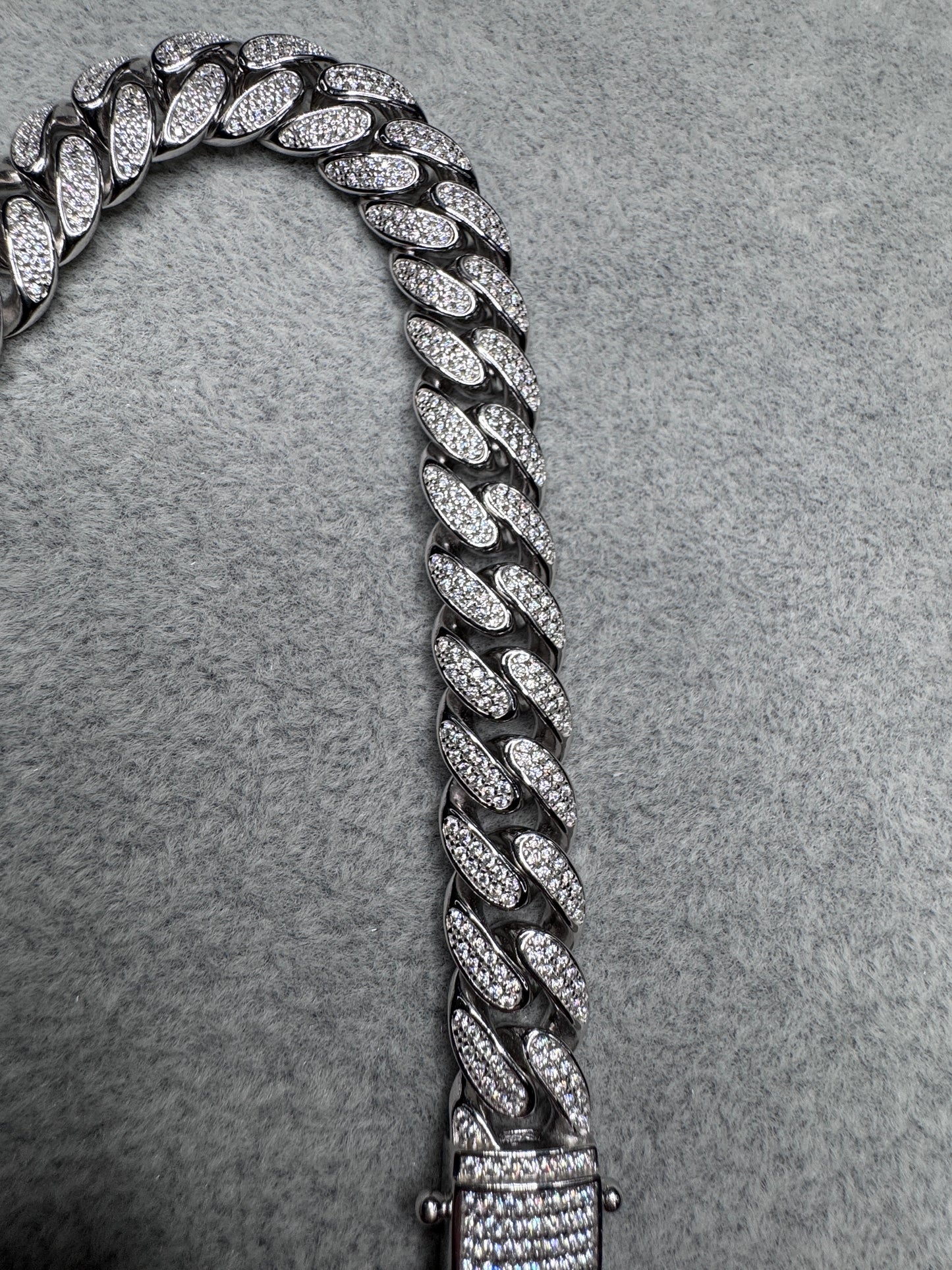 Sterling Silver CZ Twisted Cuban Bracelet