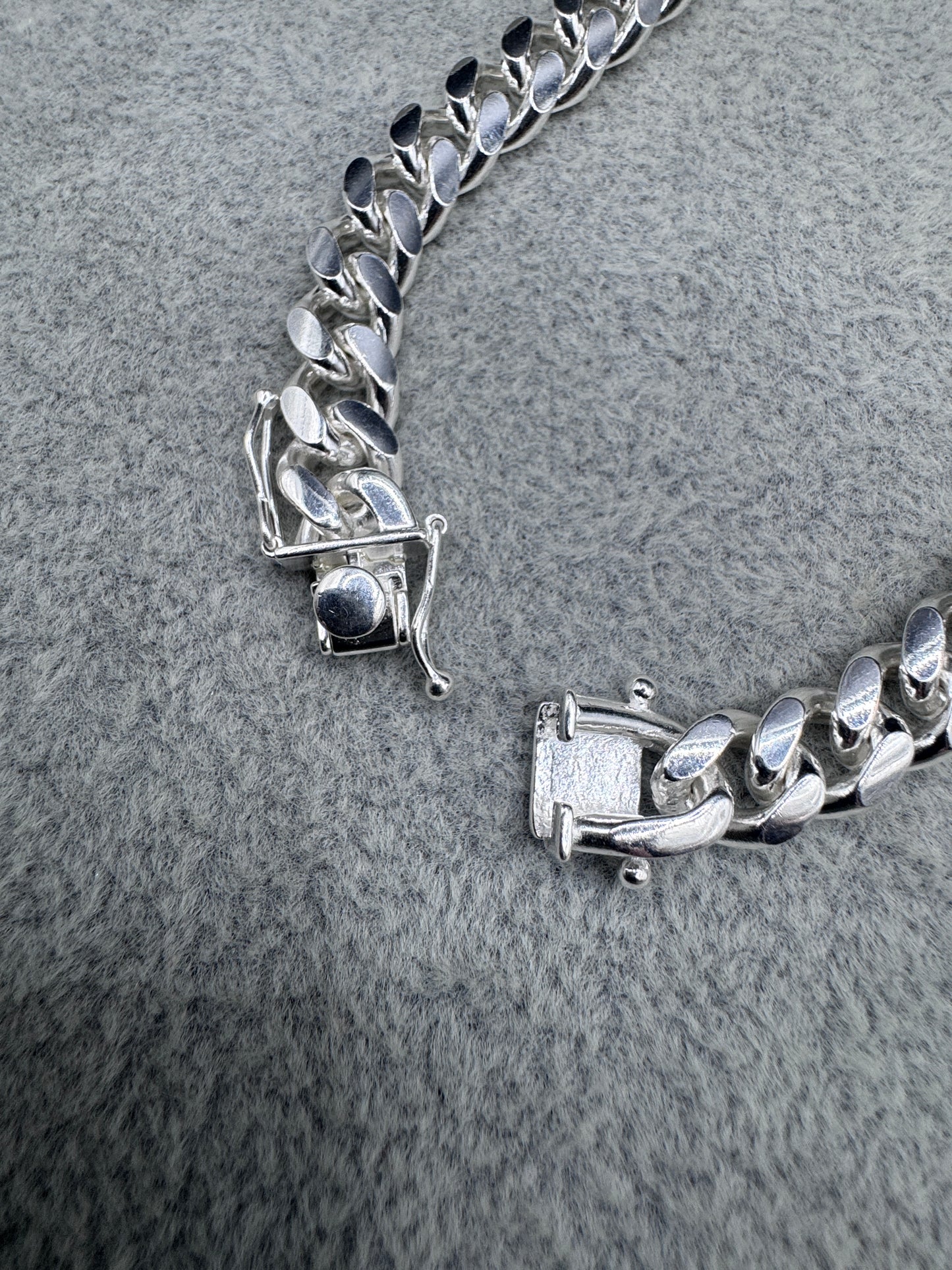 Sterling Silver Cuban Bracelet w/ Box Clasp 8.5mm