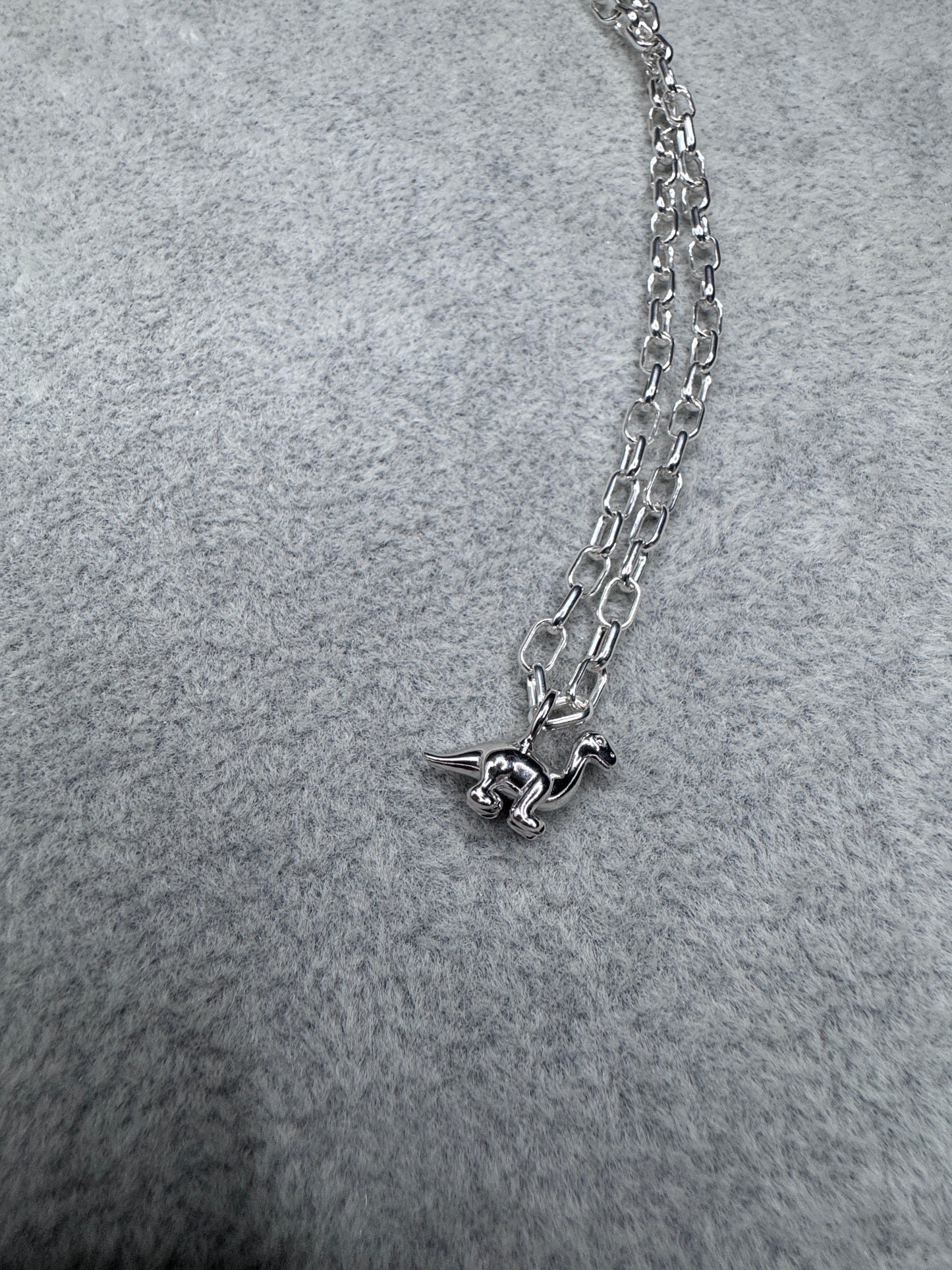 Sterling Silver Dinosaur Charm Pendant (Chain optional)