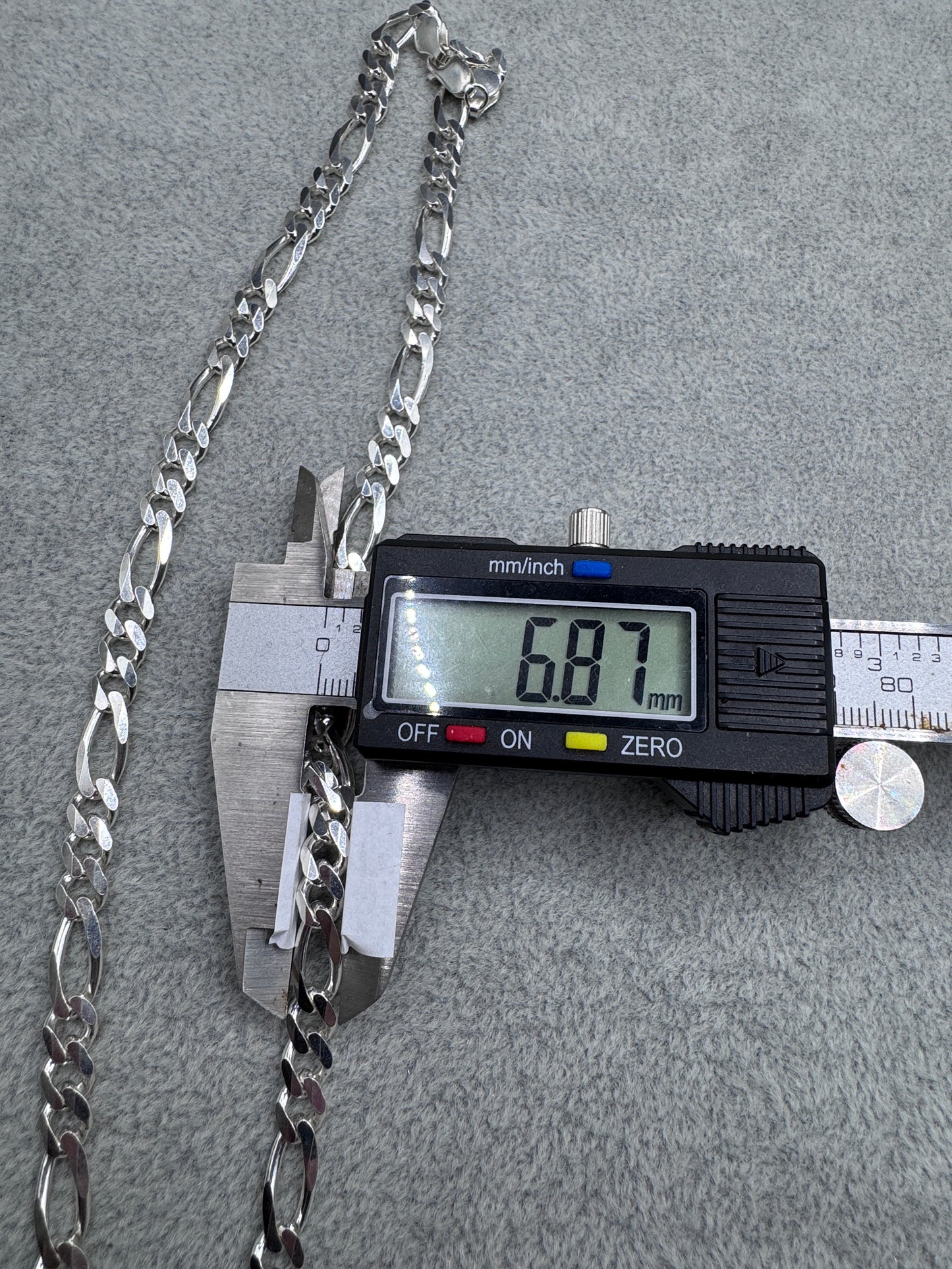 Sterling Silver Figaro Chain Necklace 7mm