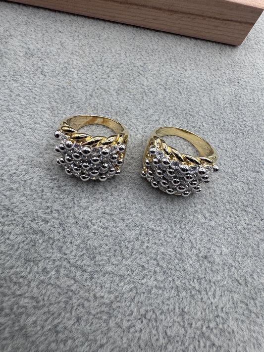 GP Sterling Silver CZ Keeper Ring