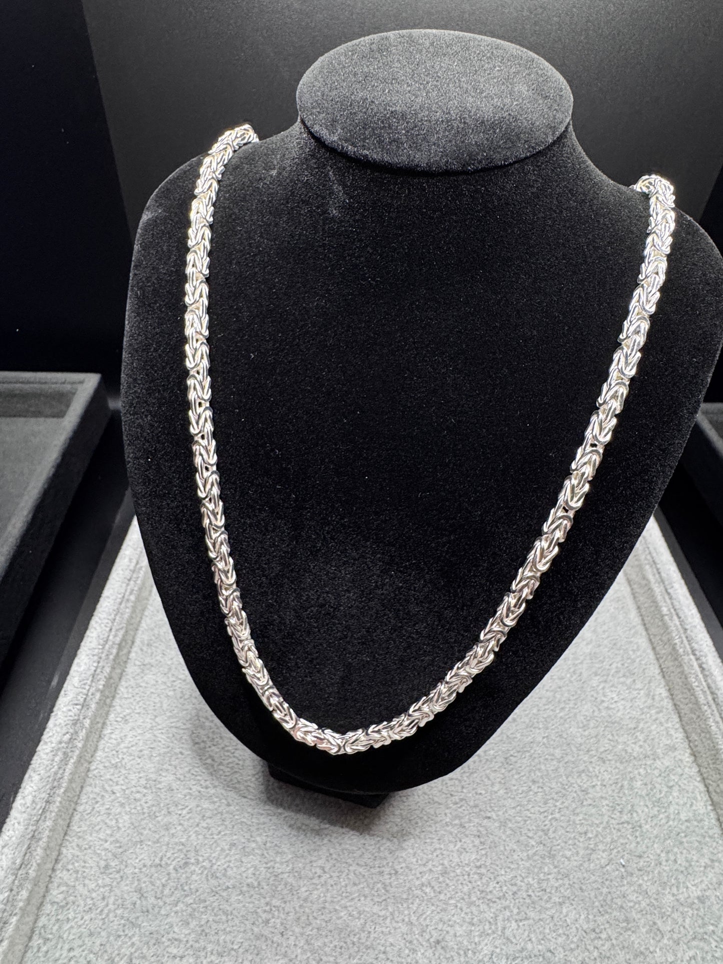Sterling Silver Byzantine Chain Necklace