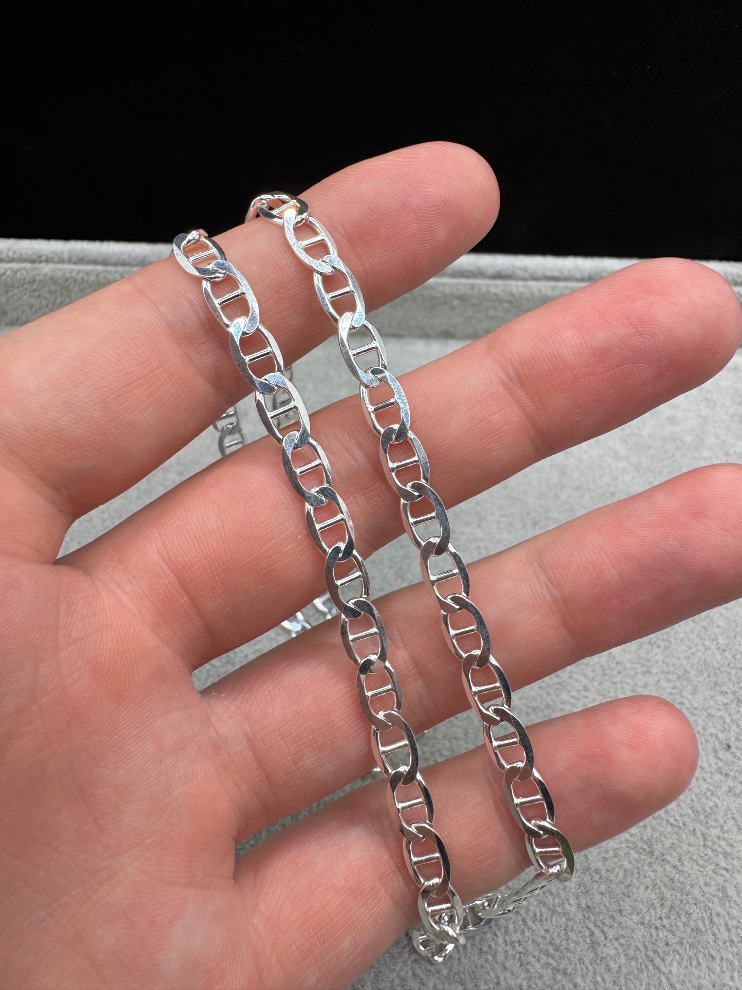 Sterling Silver Mariner Chain Necklace 5.5mm