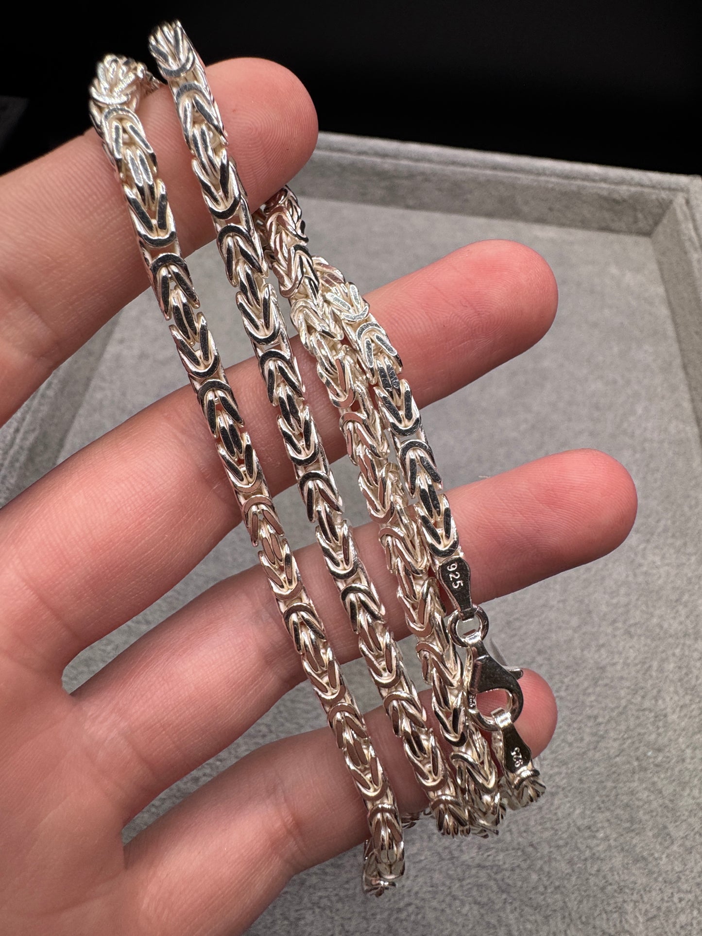 Sterling Silver Byzantine Chain Necklace