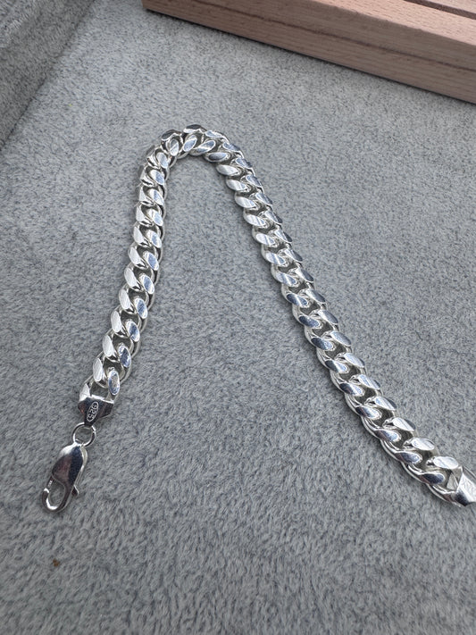 Sterling Silver Cuban Bracelet 9.5mm