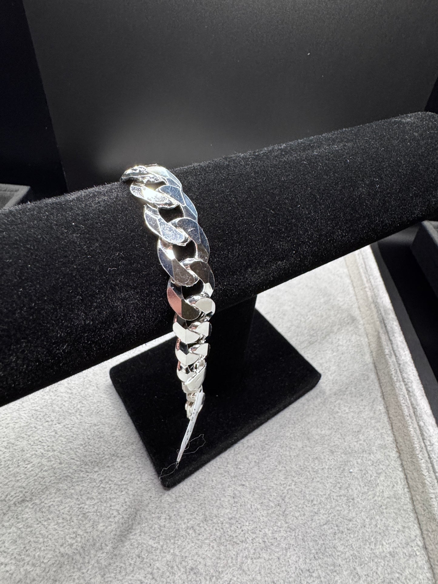 Sterling Silver Curb Bracelet 15mm