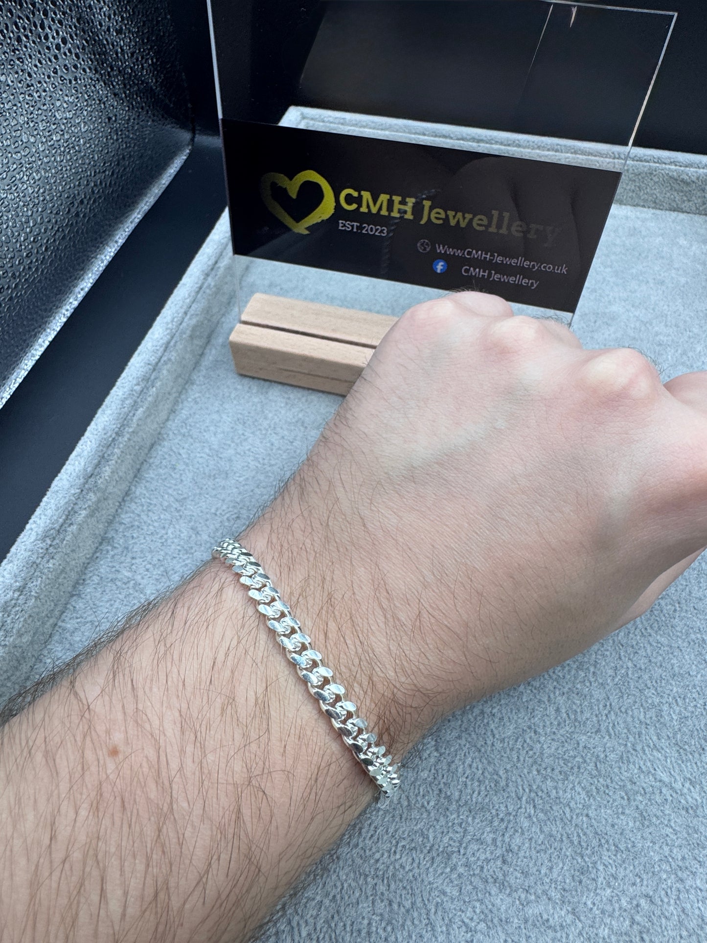 Sterling Silver Cuban Bracelet 5.5mm
