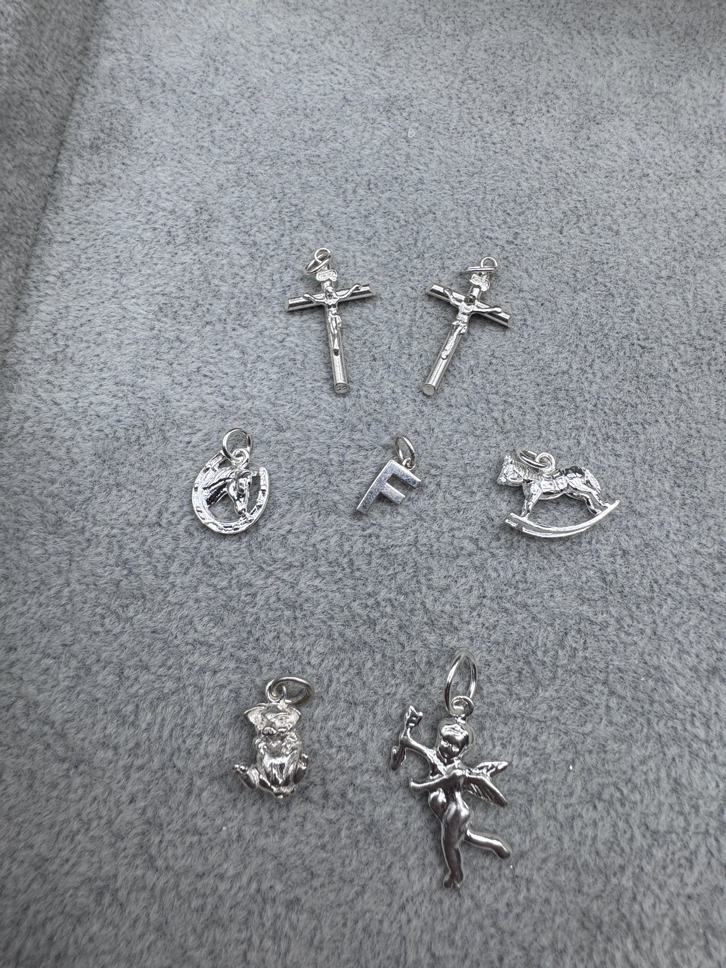 Sterling Silver Angel Charm Pendant (Chain optional)