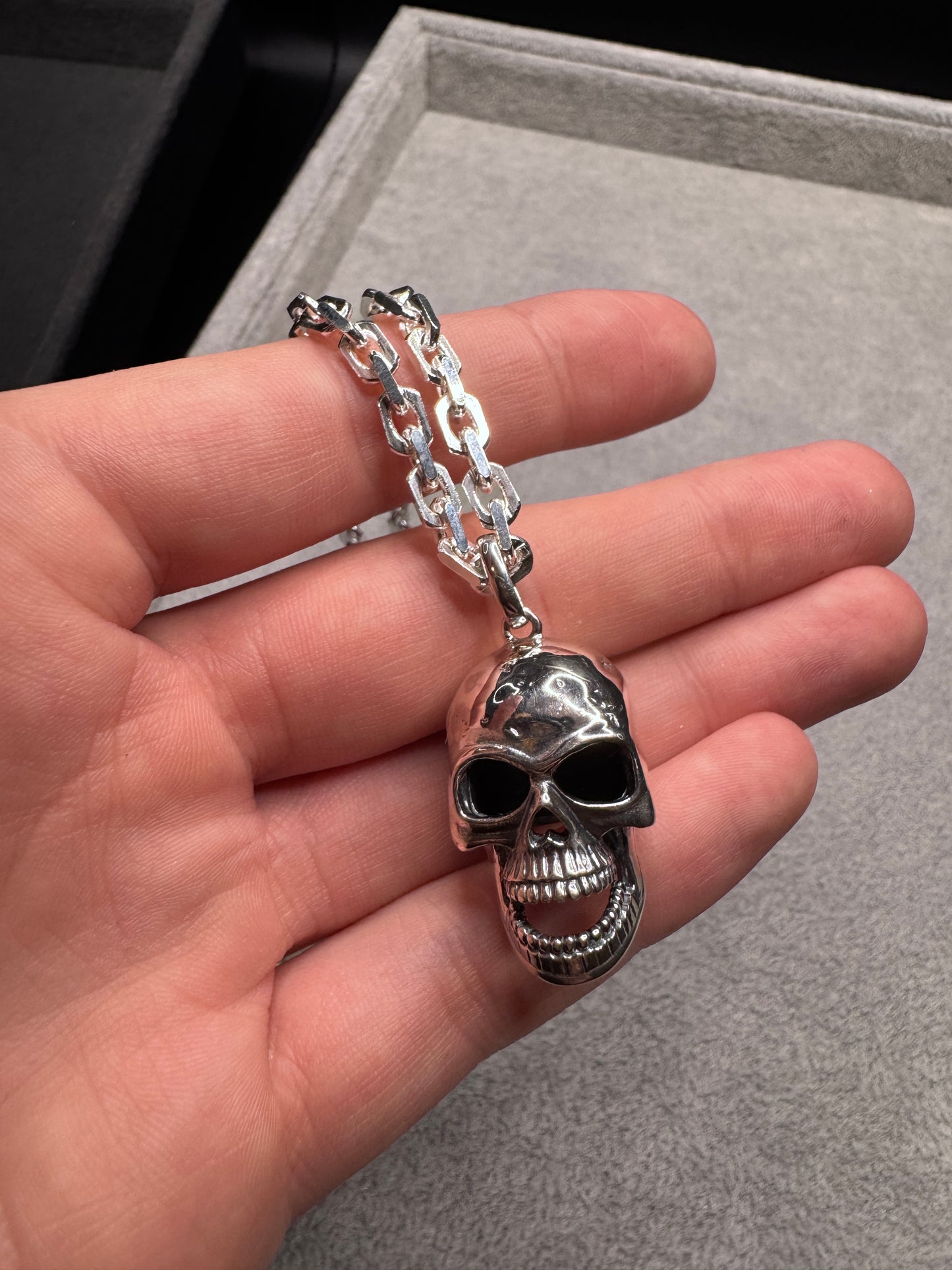 Sterling Silver Skull Pendant