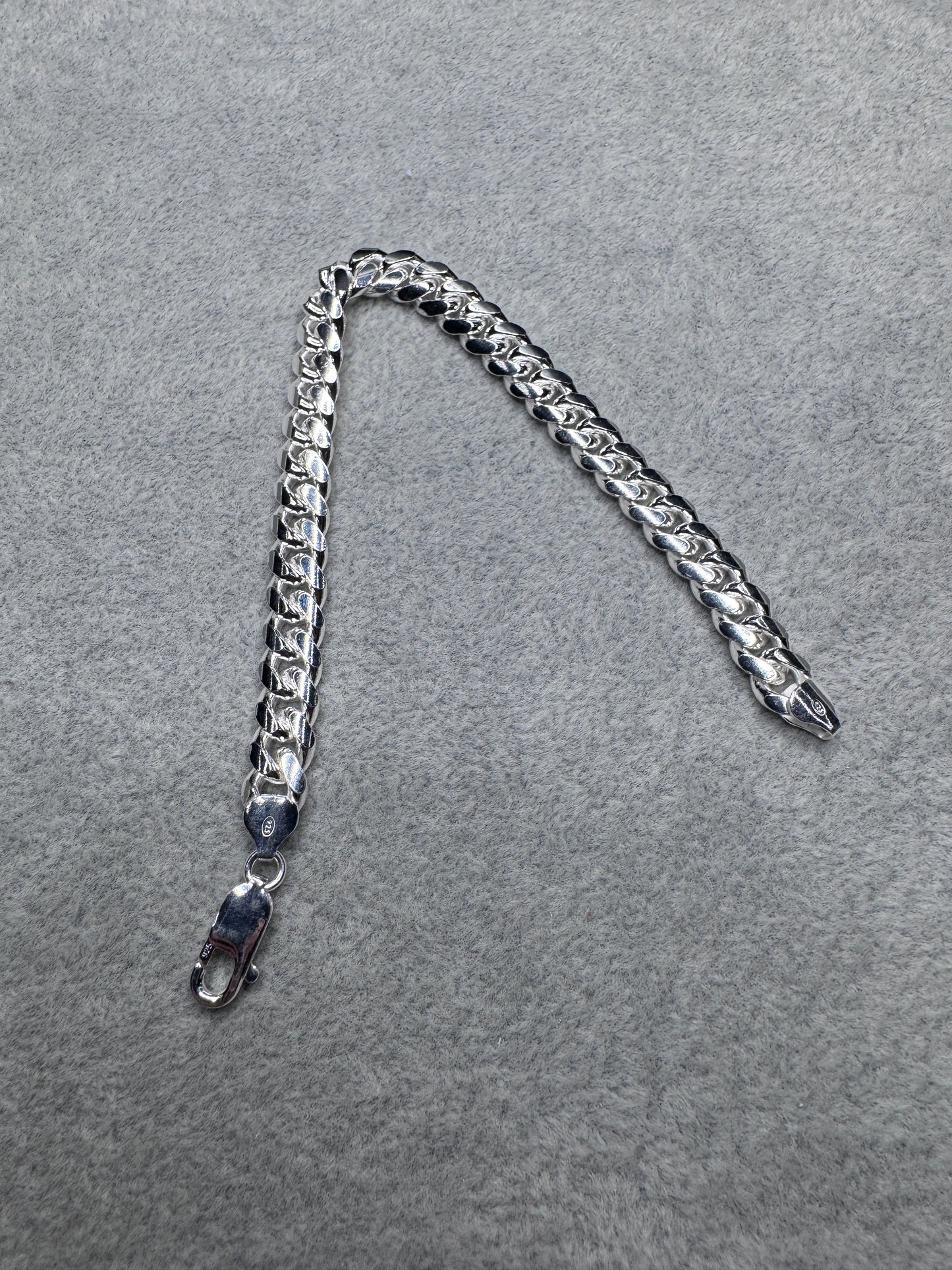 Sterling Silver Cuban Bracelet 9mm