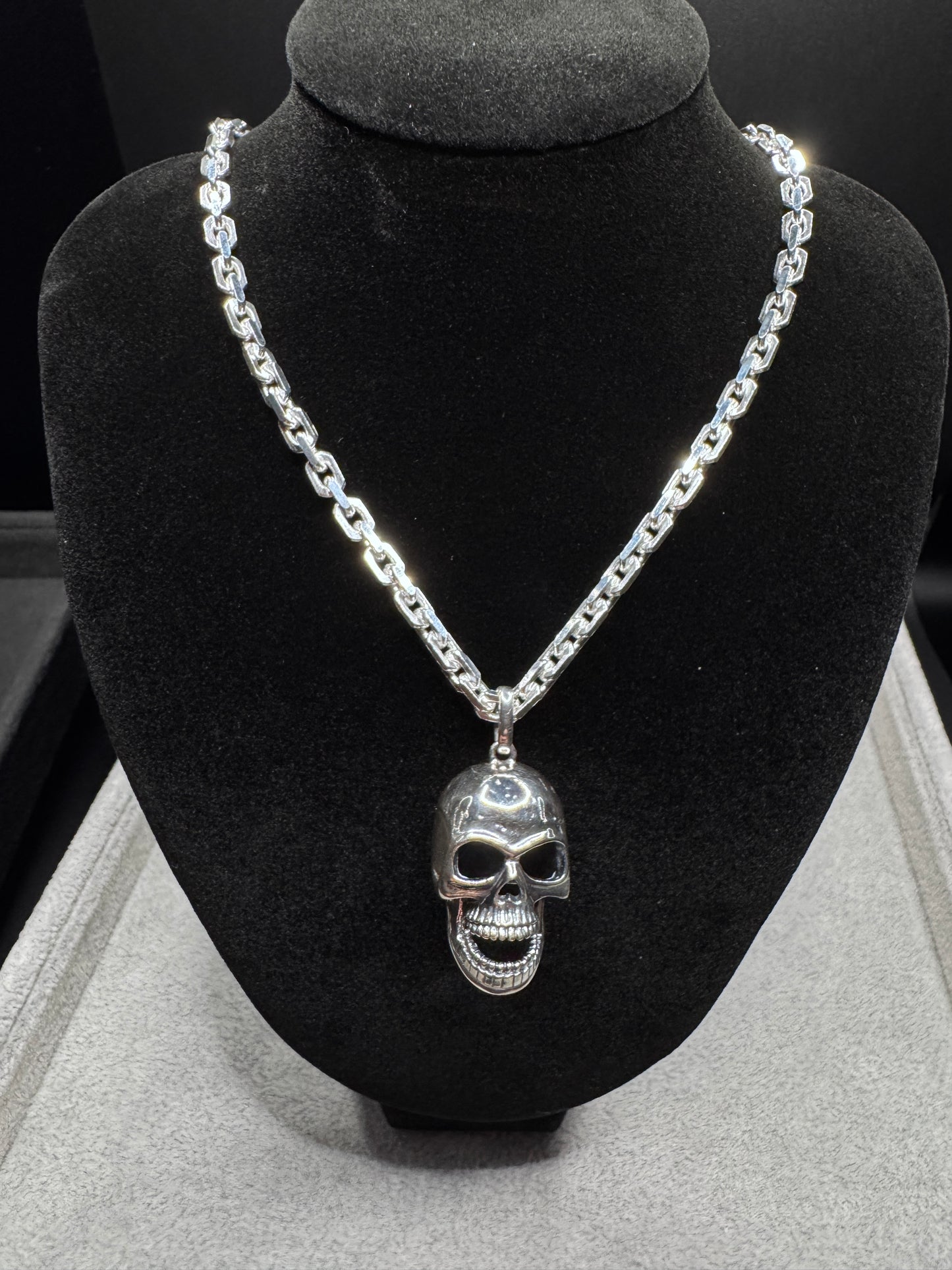 Sterling Silver Skull Pendant