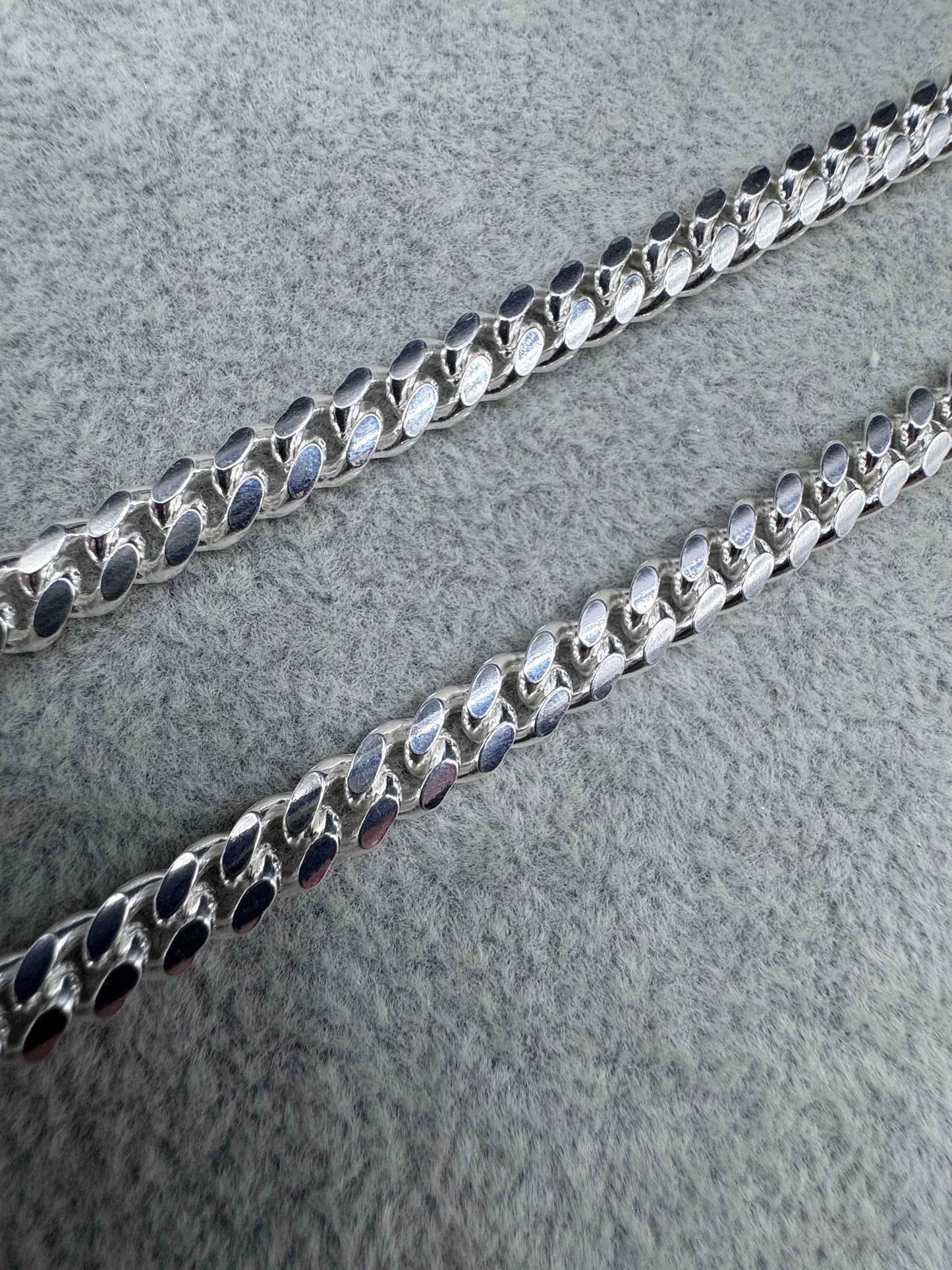 Sterling Silver Cuban Chain Necklace 6mm