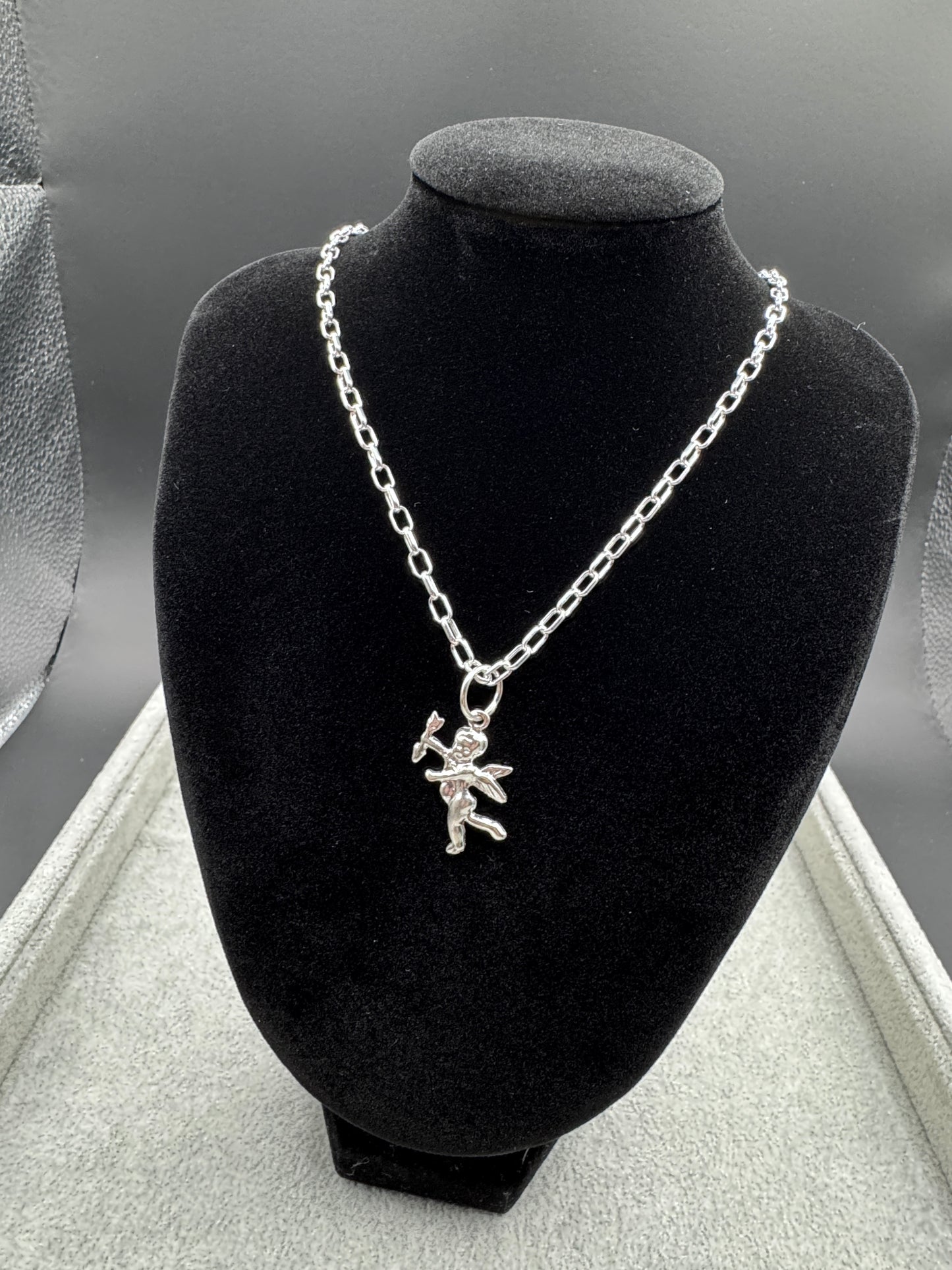 Sterling Silver Angel Charm Pendant (Chain optional)