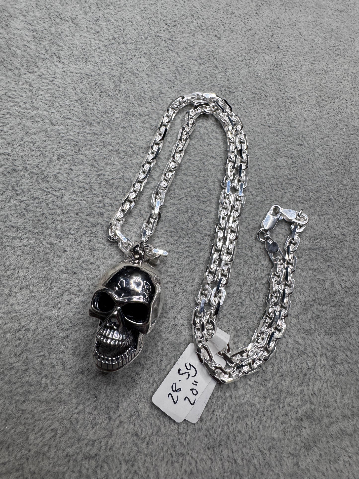 Sterling Silver Skull Pendant