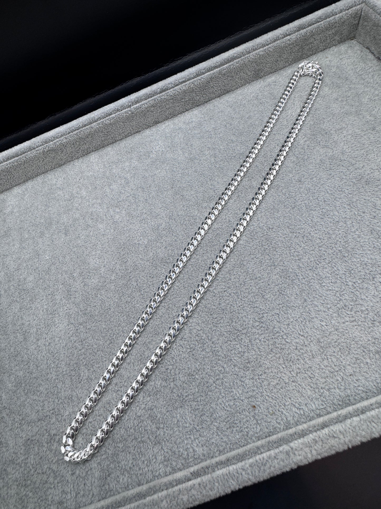 Sterling Silver Cuban Chain Necklace 6mm