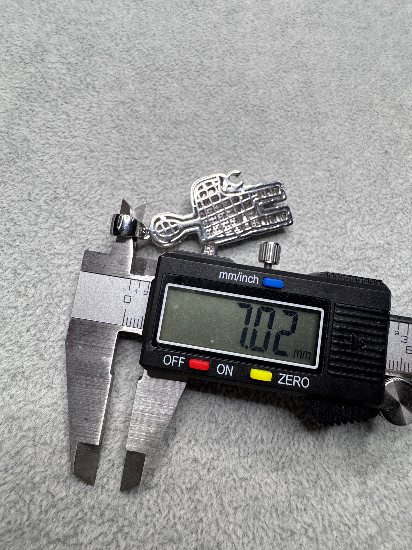 Sterling Silver CZ Lego Man Pendant