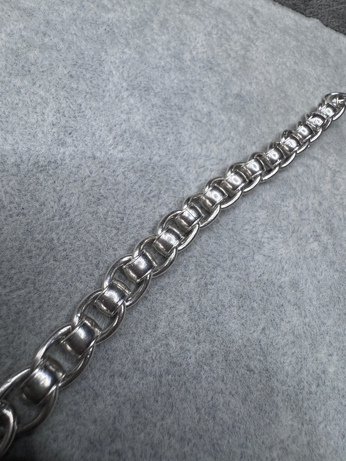 Sterling Silver Plain Rollerball Bracelet 10mm