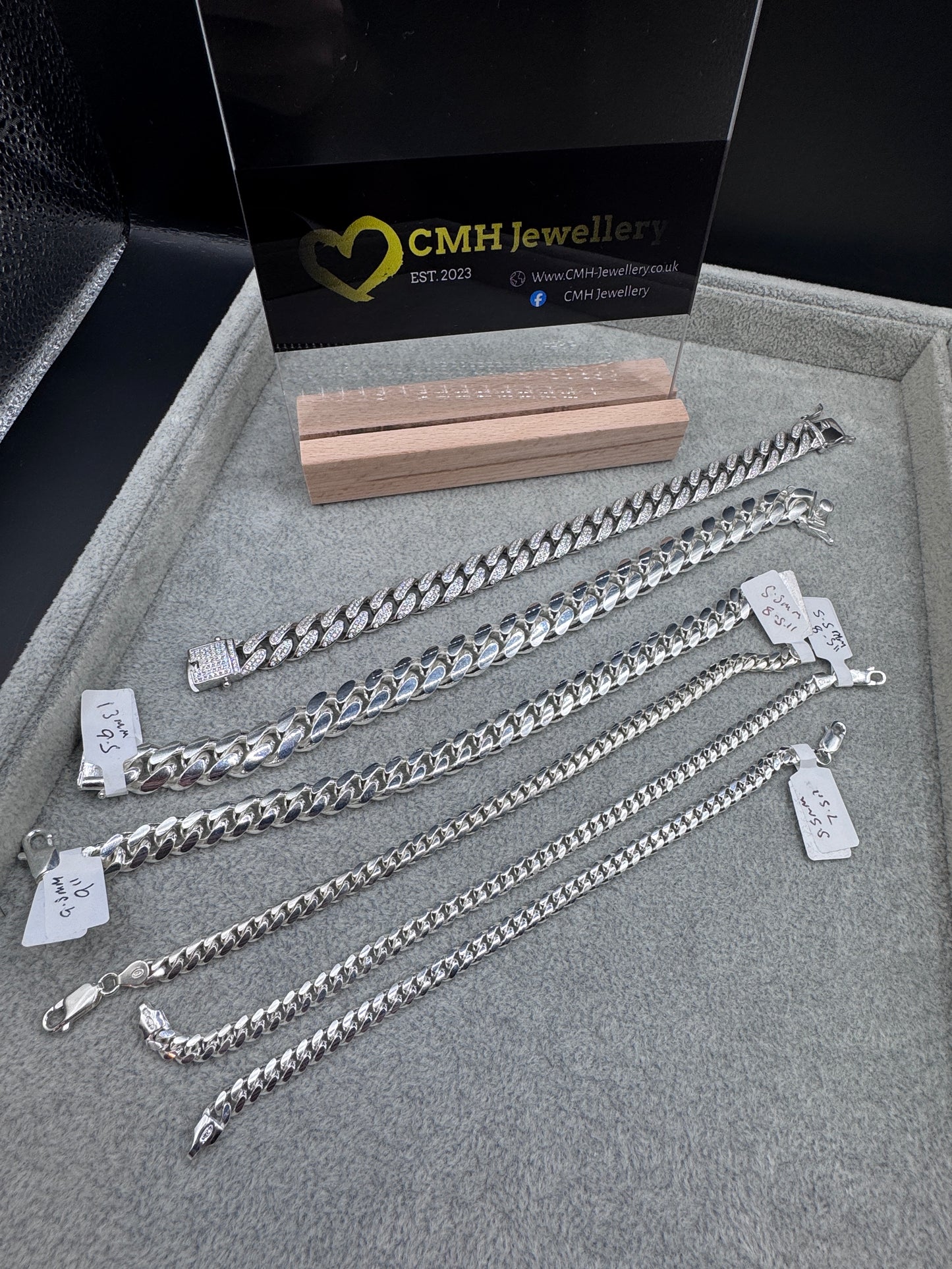 Sterling Silver Cuban Bracelet 5.5mm