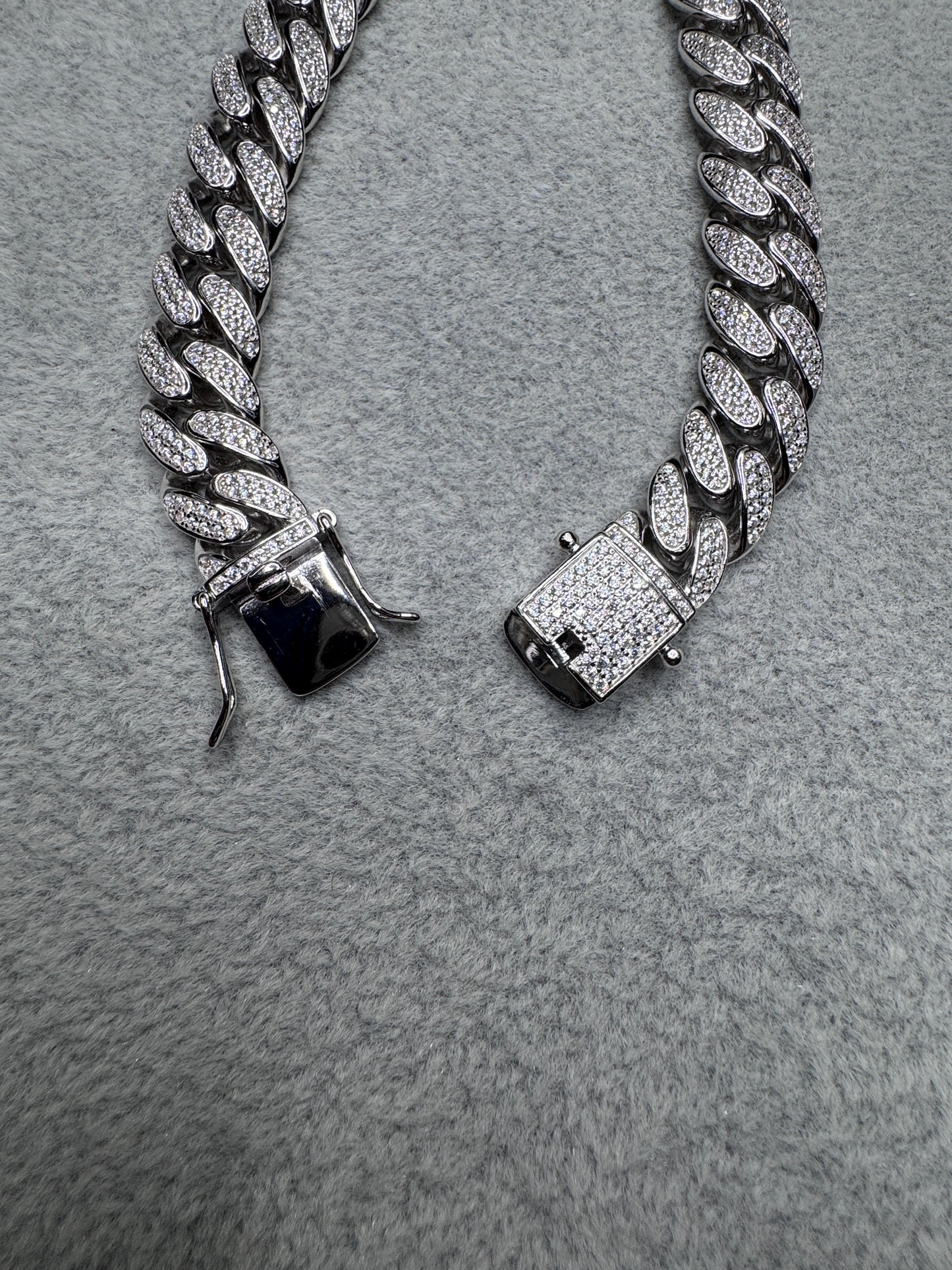 Sterling Silver CZ Twisted Cuban Bracelet