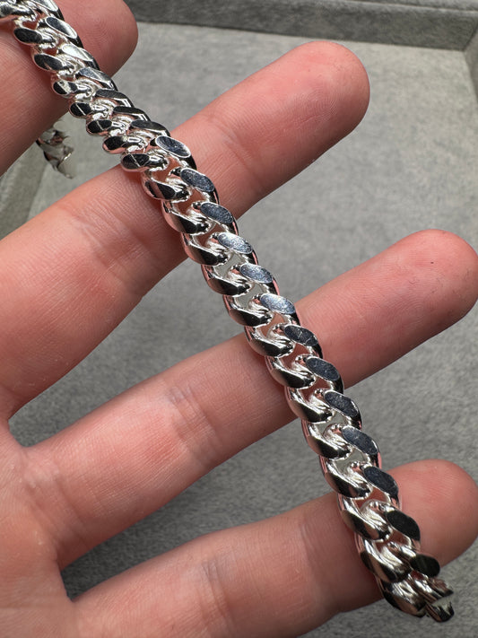 Sterling Silver Cuban Bracelet 9mm