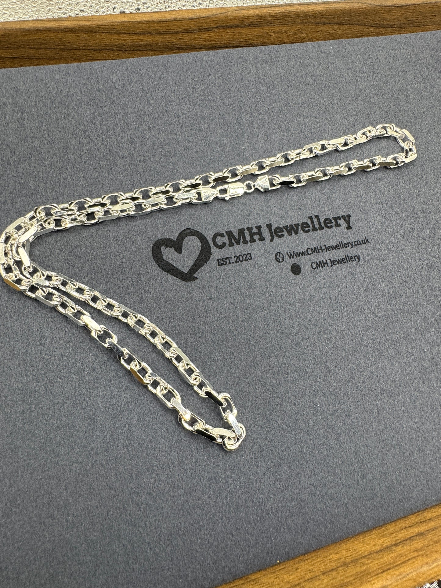 Sterling Silver Diamond Cut Belcher Chain 5.5mm