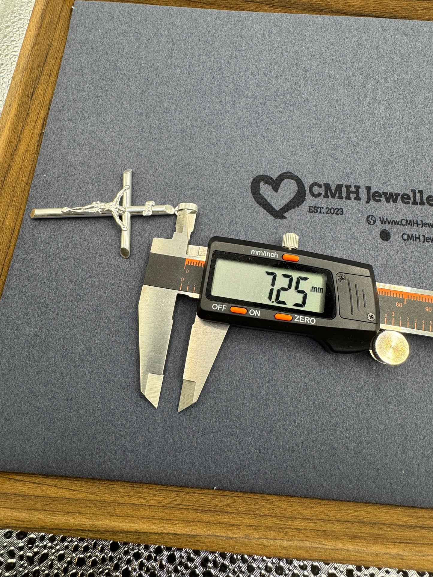 Sterling Silver Large Crucifix Pendant 69mm