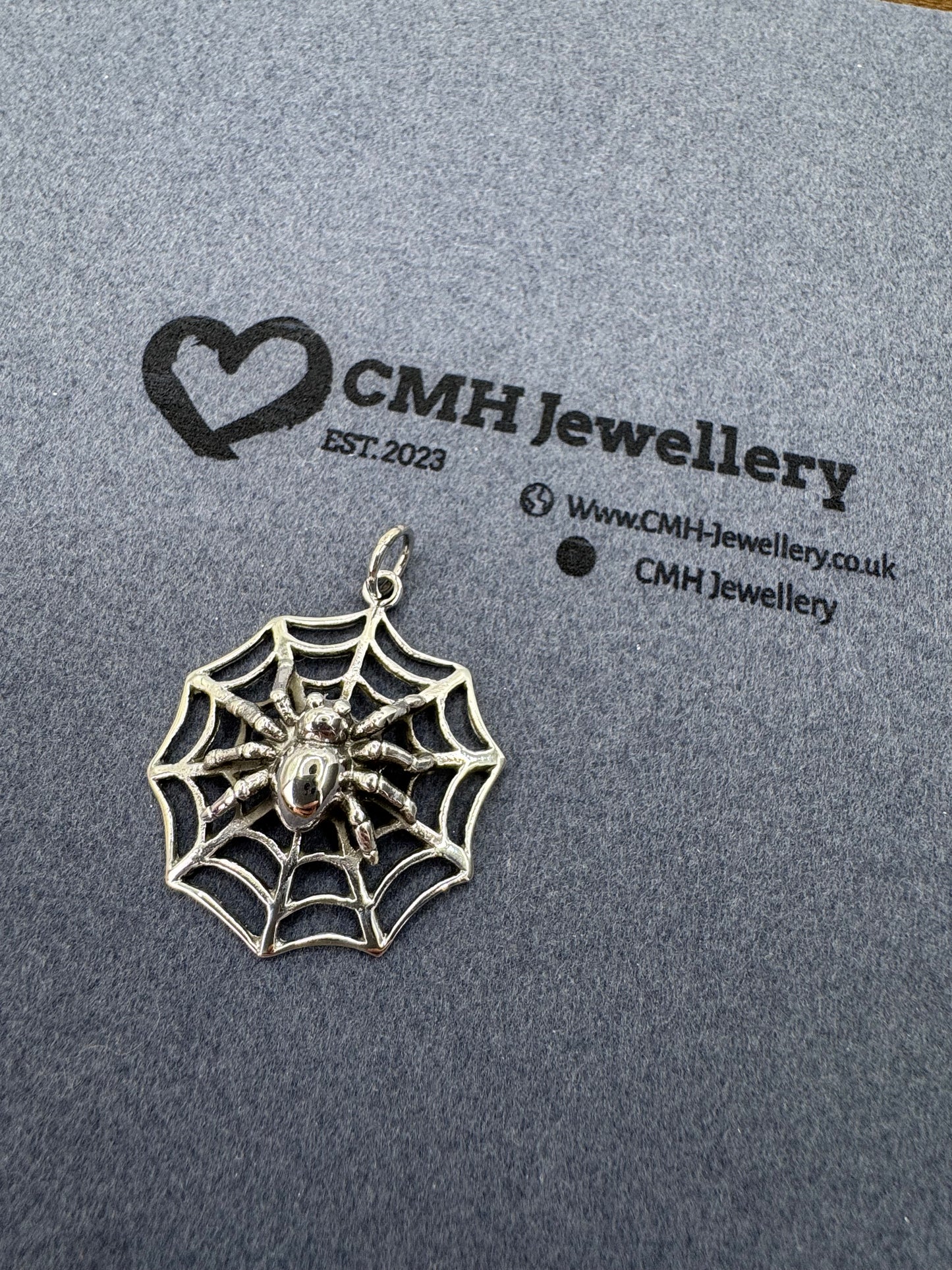 Sterling Silver Spiderweb Pendant