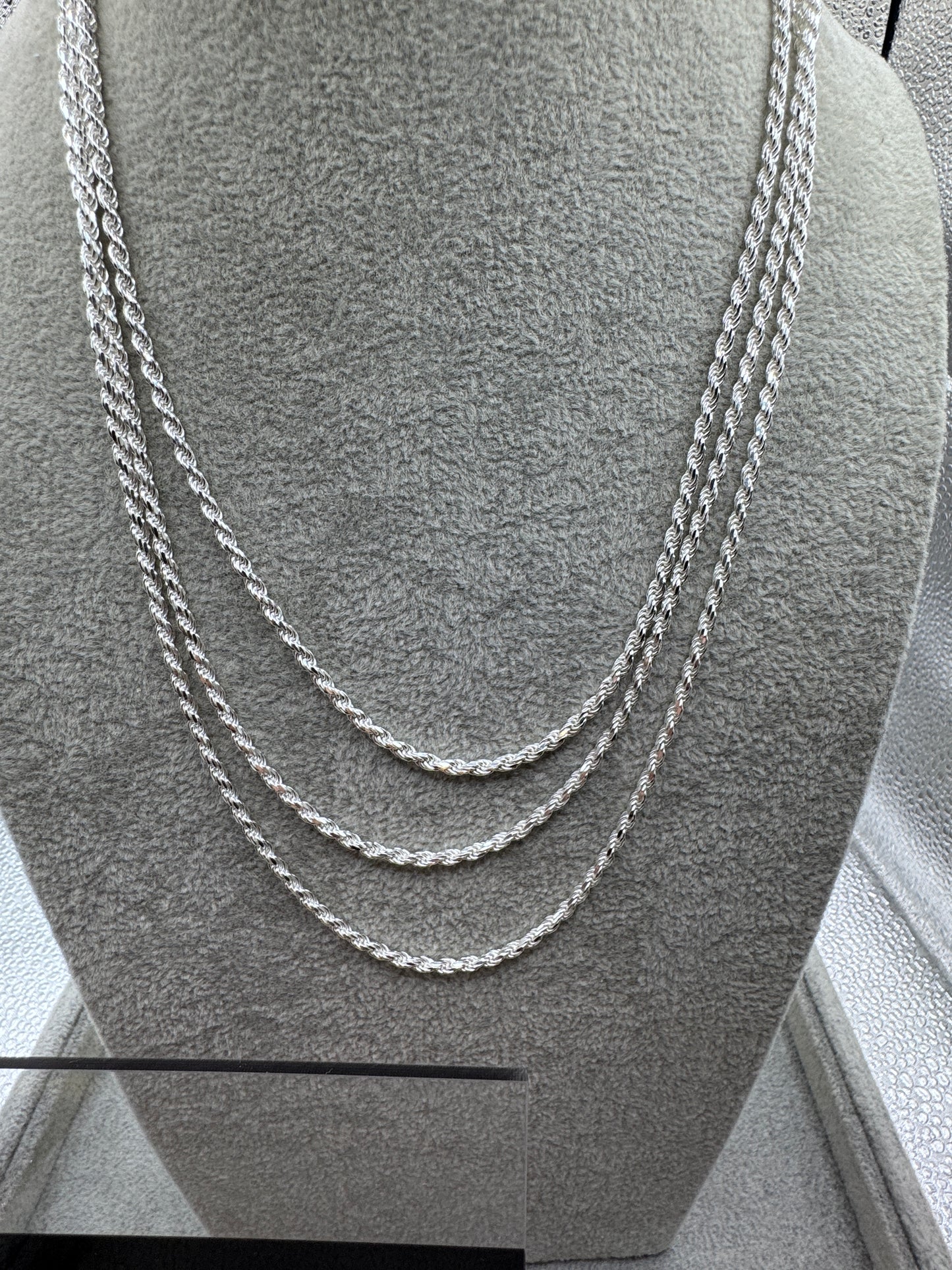 Sterling Silver Rope Chain 3mm