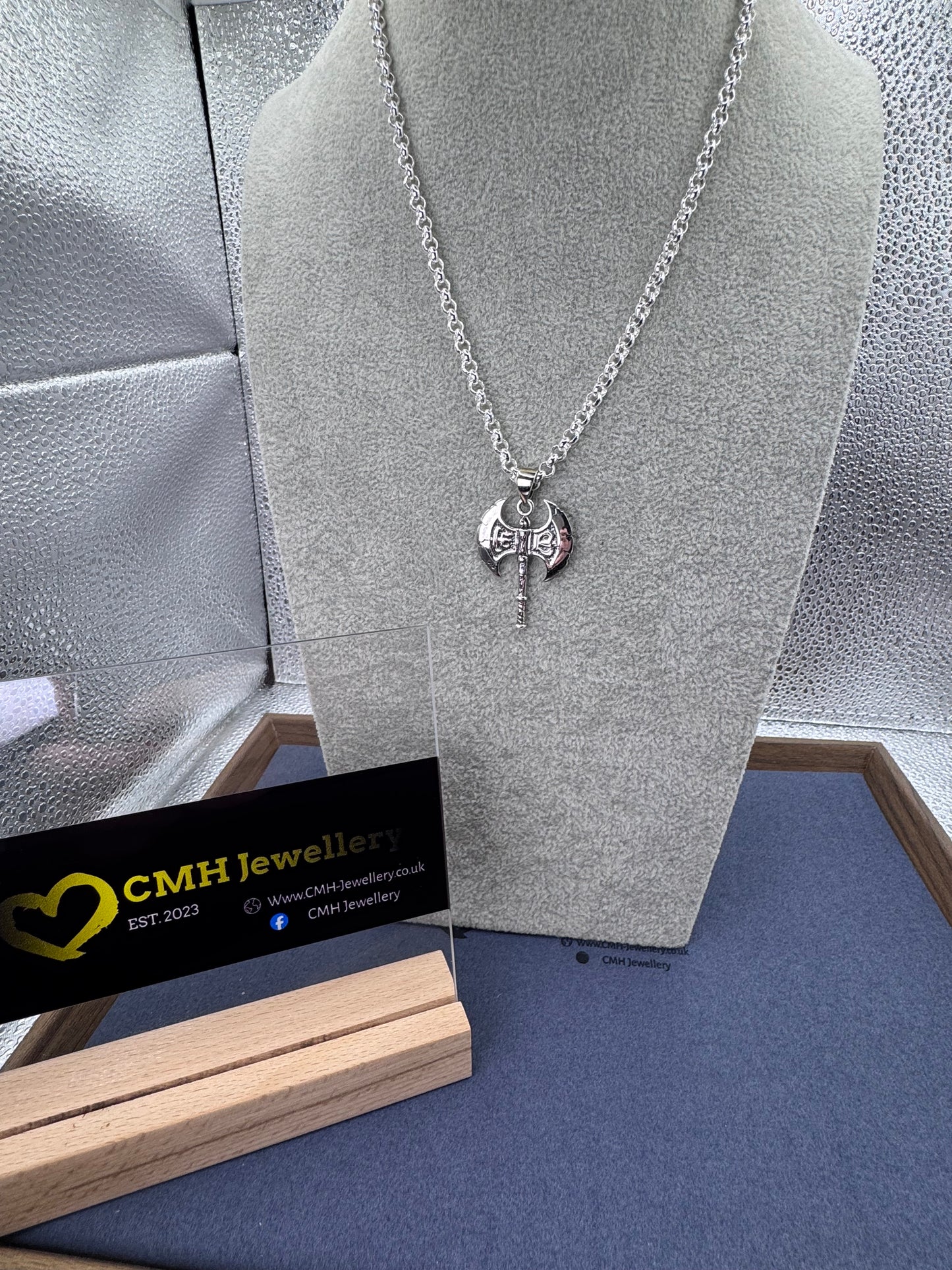 Sterling Silver Axe Pendant