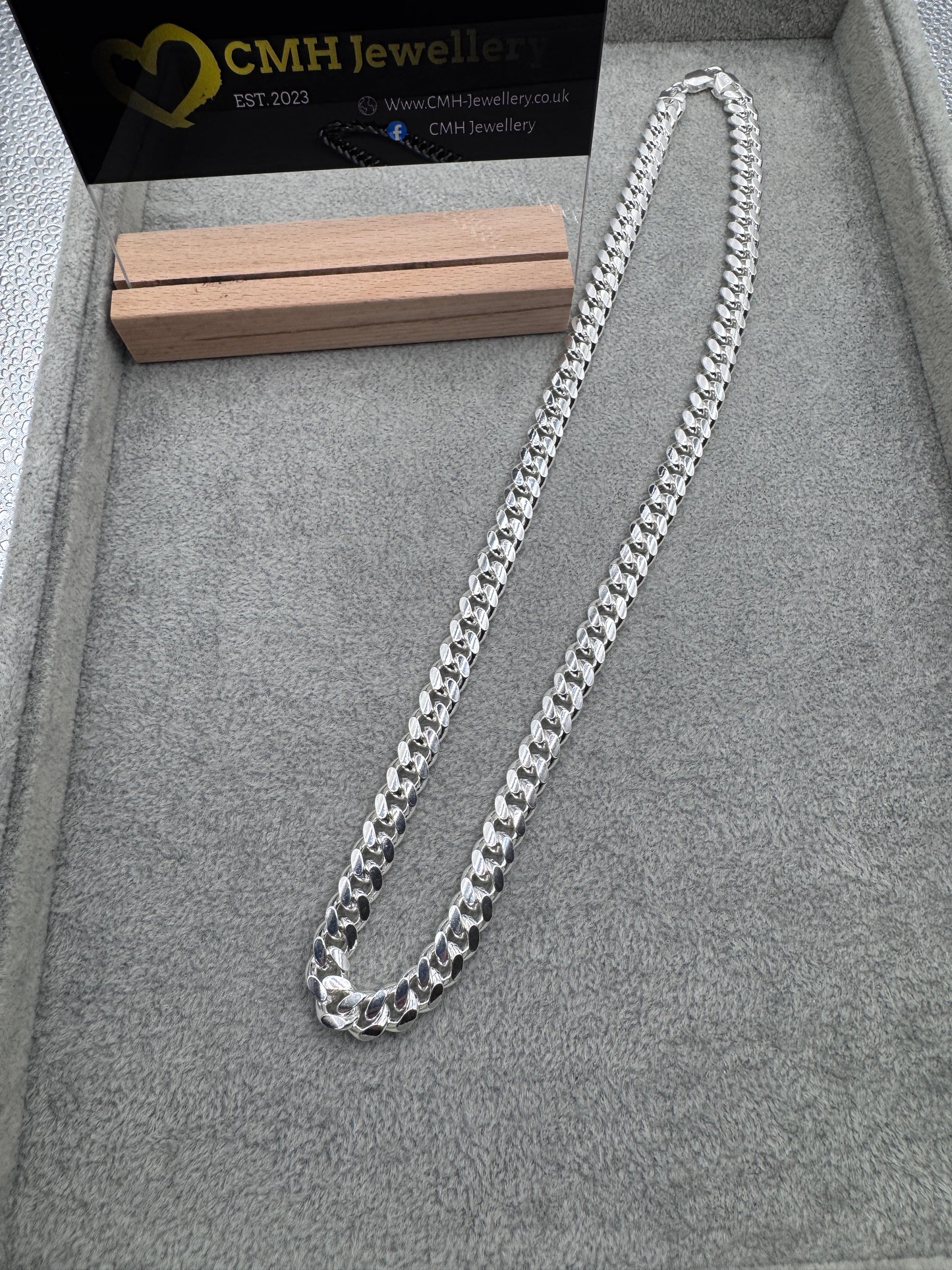 Sterling Silver Heavy Cuban Chain 9.5mm