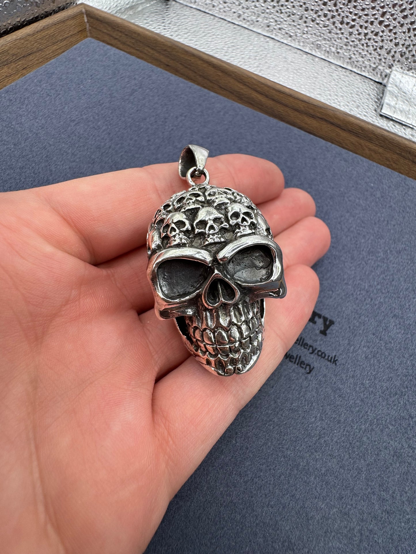 Sterling Silver XL Skull Pendant