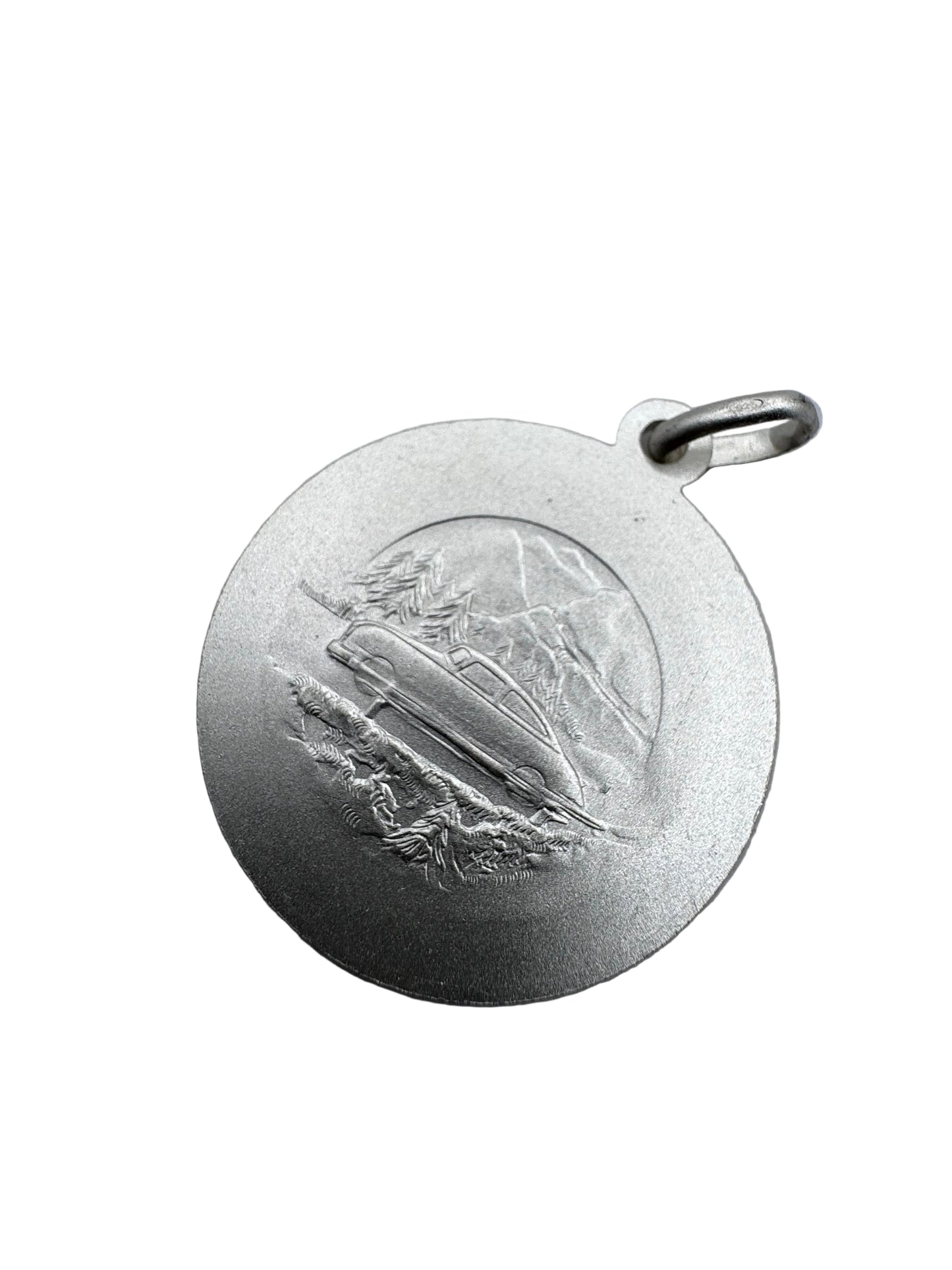 Sterling Silver St. Christopher Pendant 27.5mm Double sided