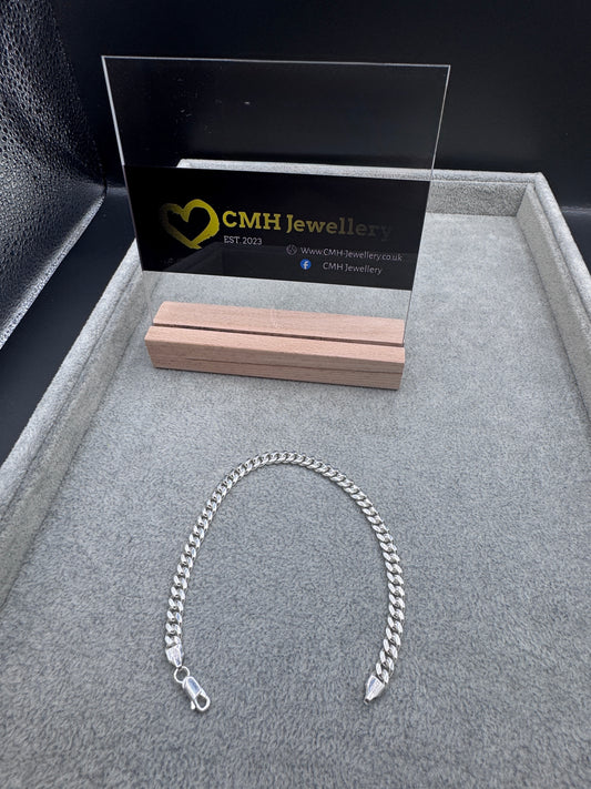 Sterling Silver Cuban Bracelet 5.5mm