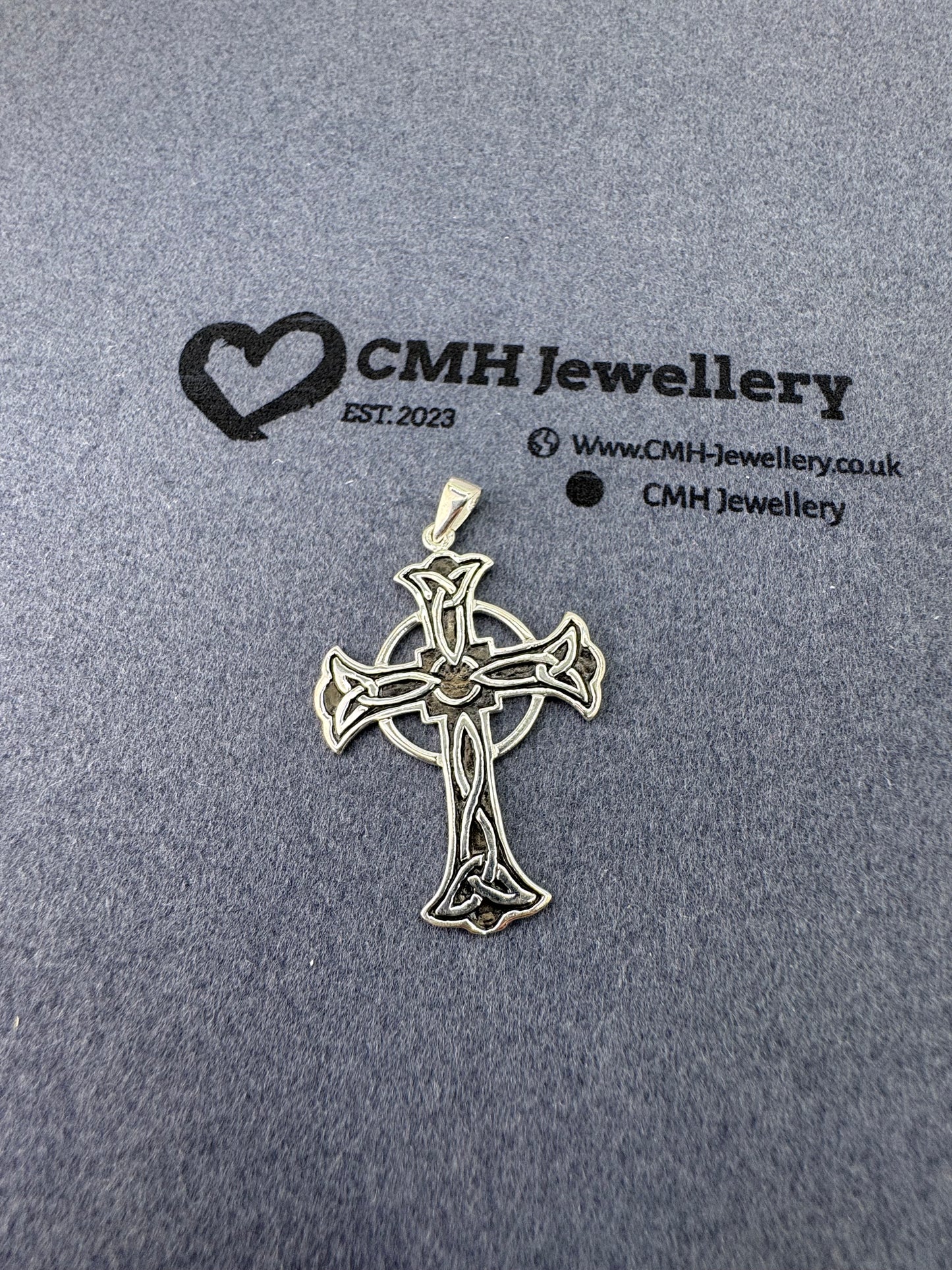 Sterling Silver Celtic Knot Cross 47.5mm