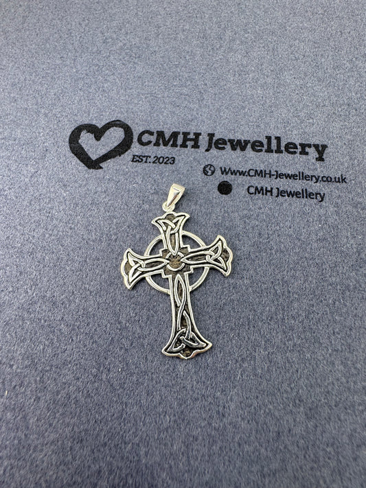 Sterling Silver Celtic Knot Cross 47.5mm