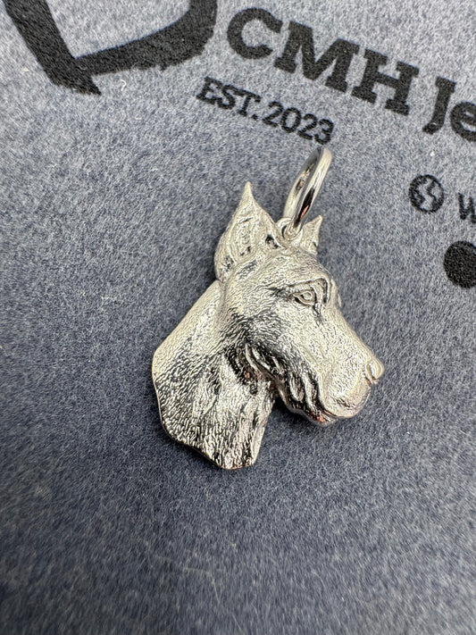 Sterling Silver Great Dane Pendant 27mm
