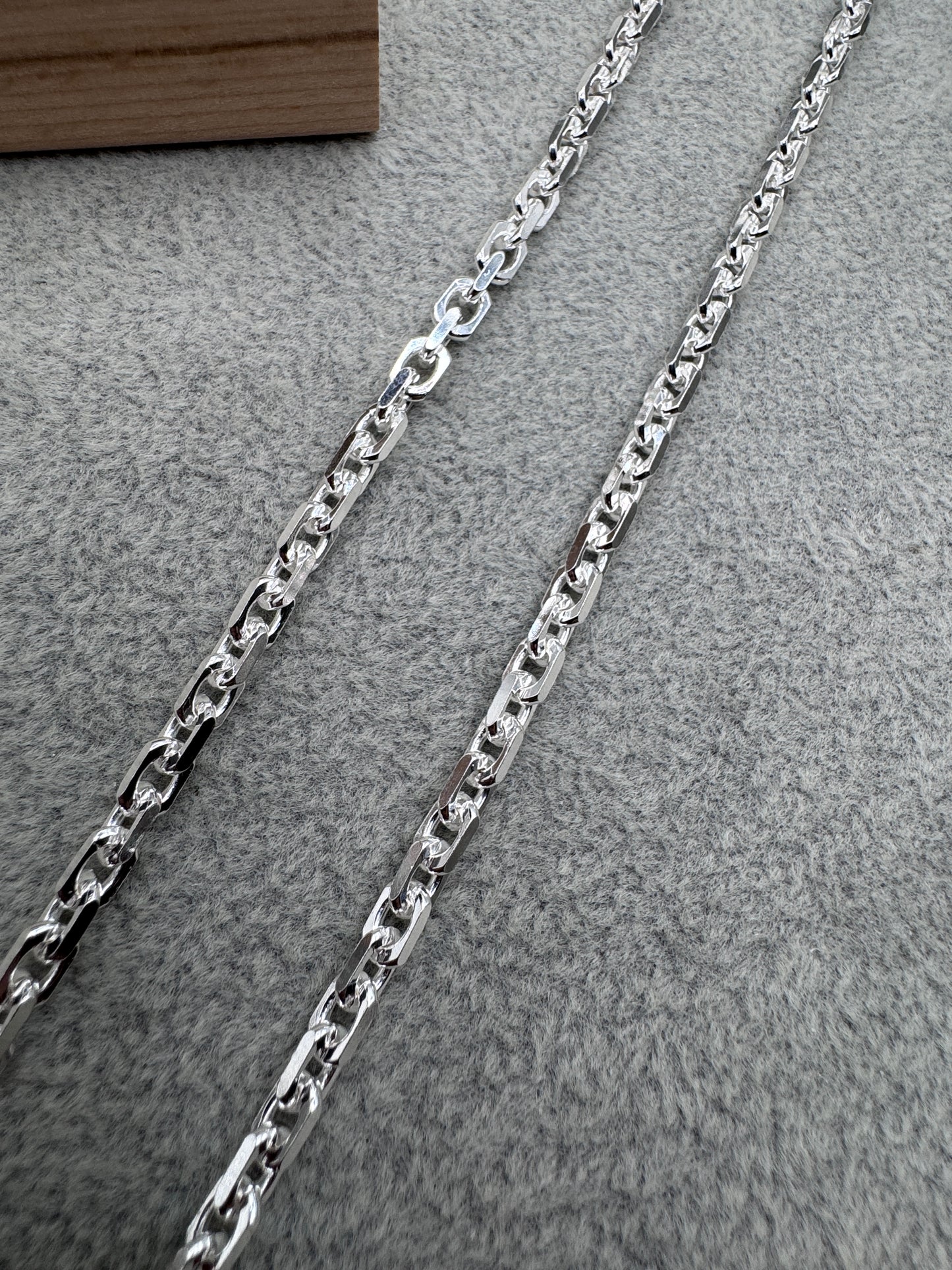 Sterling Silver Diamond Cut Belcher Chain 4mm