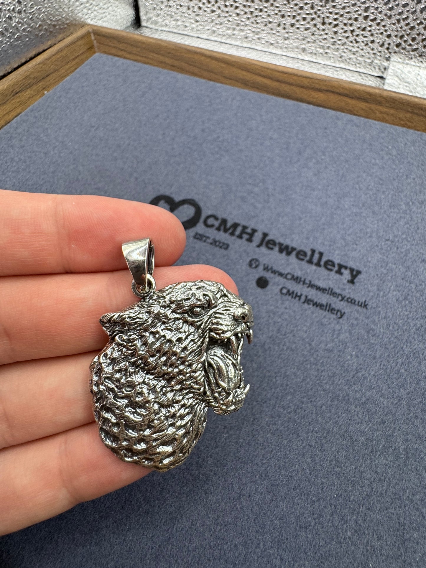 Sterling Silver Leopard Head Pendant 🐆