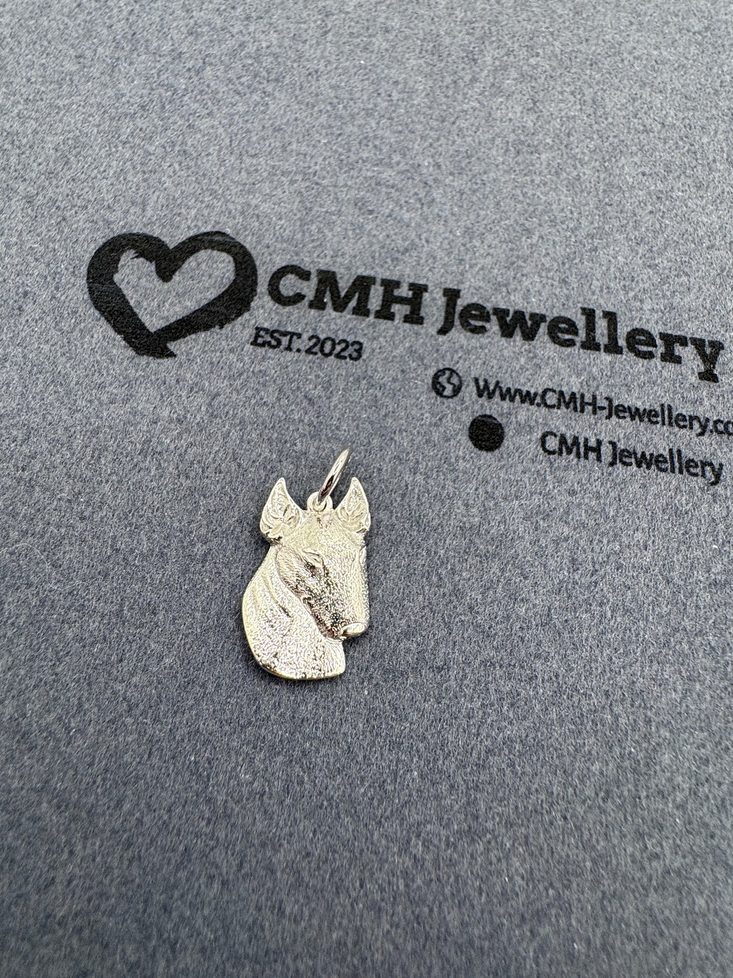 Sterling Silver Bull Terrier Pendant 24mm