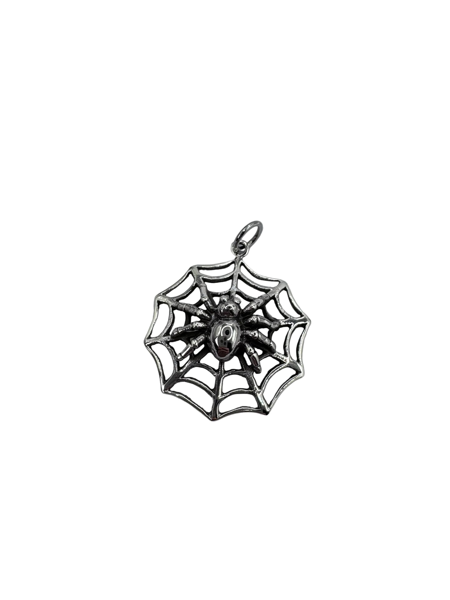 Sterling Silver Spiderweb Pendant