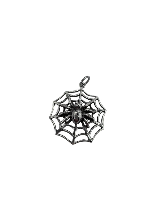 Sterling Silver Spiderweb Pendant