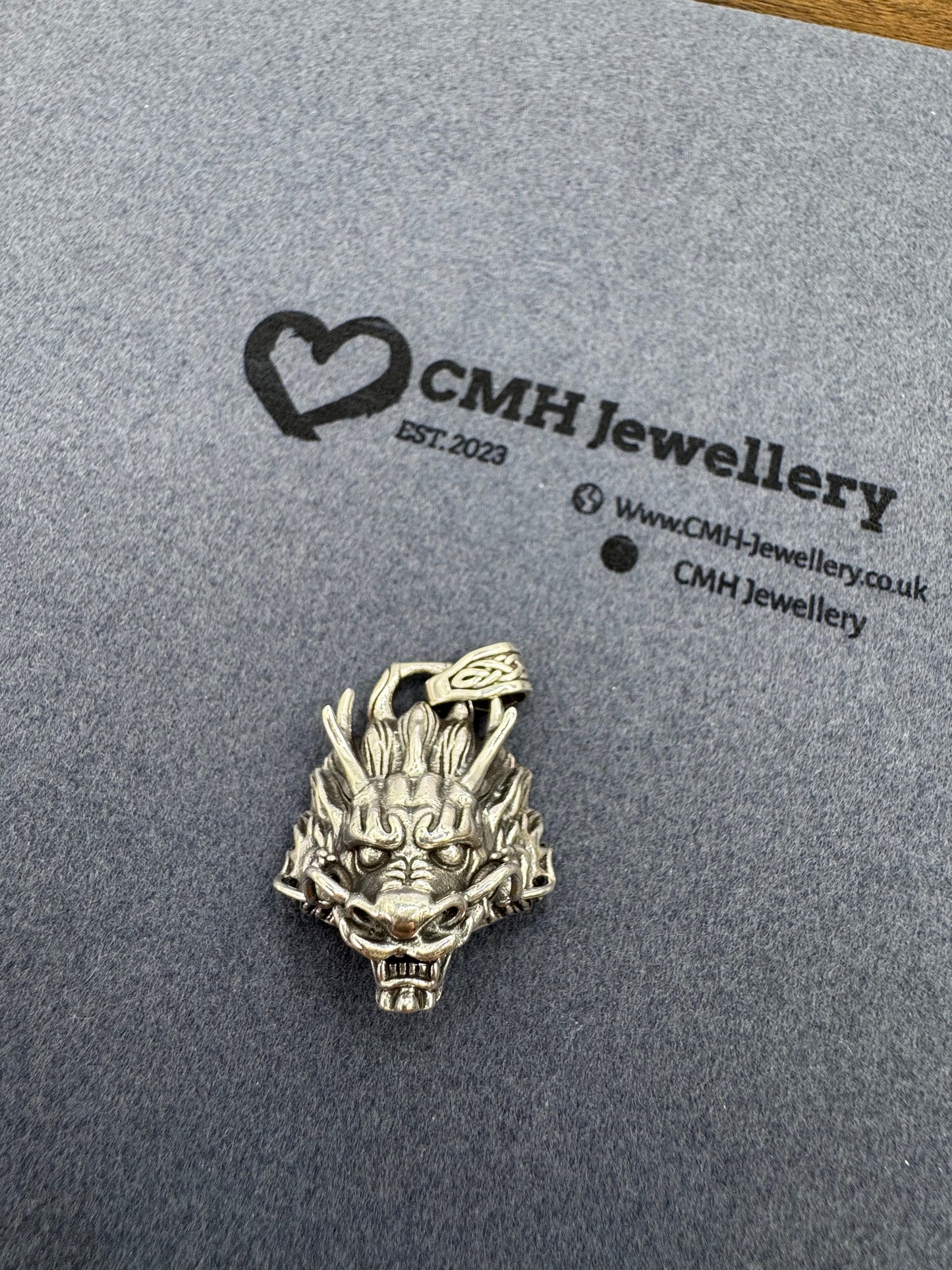 Sterling Silver Dragon Head Pendant 🐲