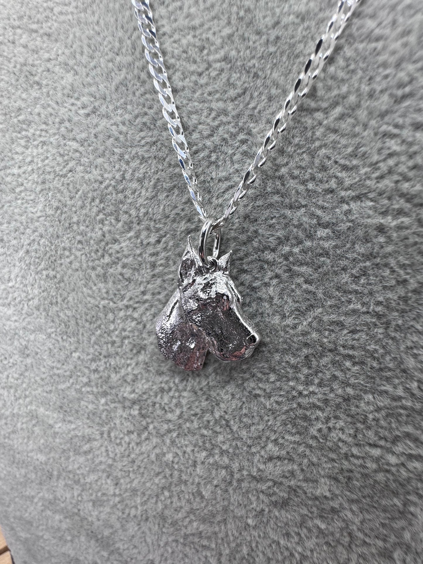 Sterling Silver Great Dane Pendant 27mm