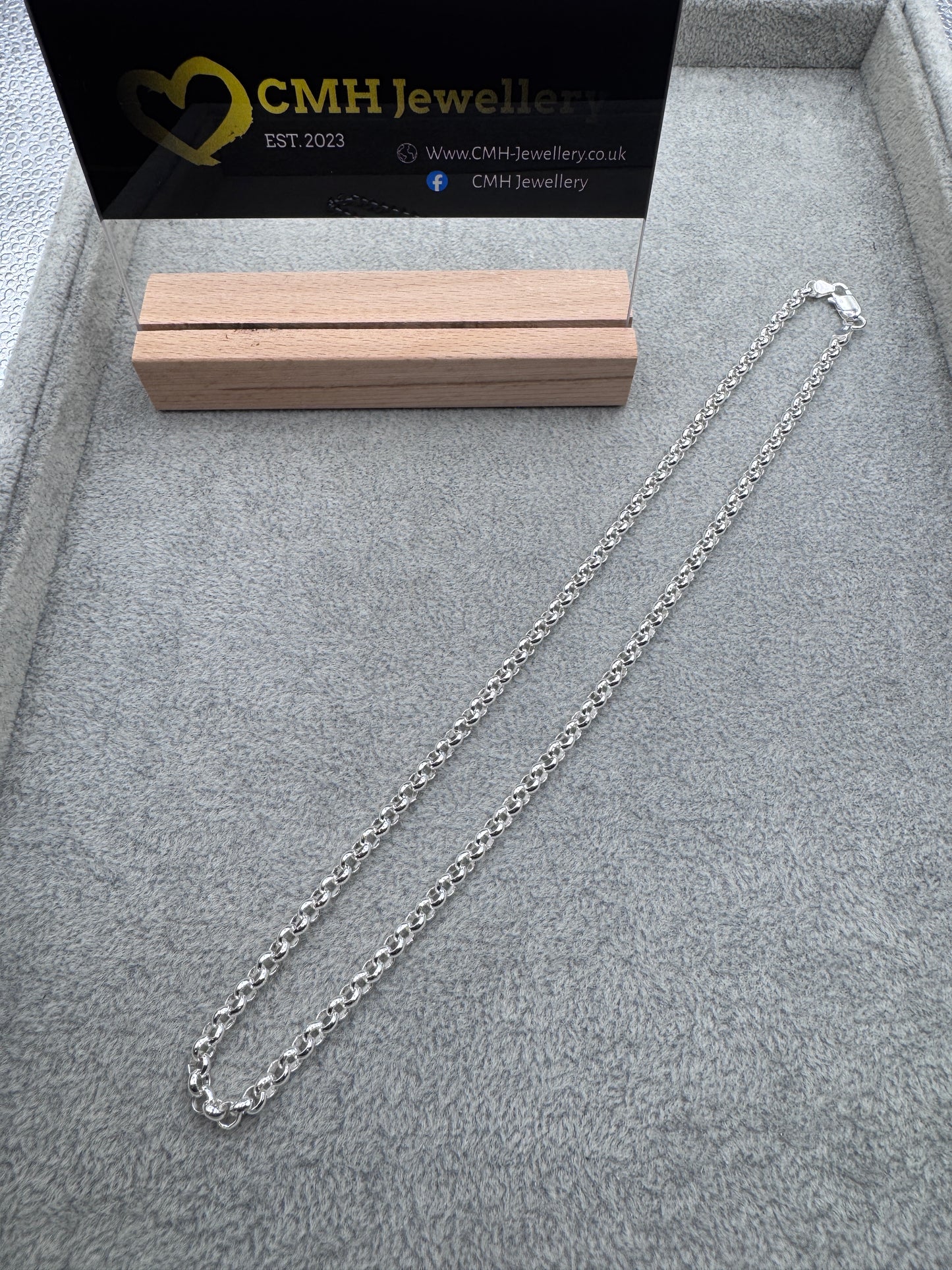 Sterling Silver Mini Belcher Chain Nevklace 4.75mm