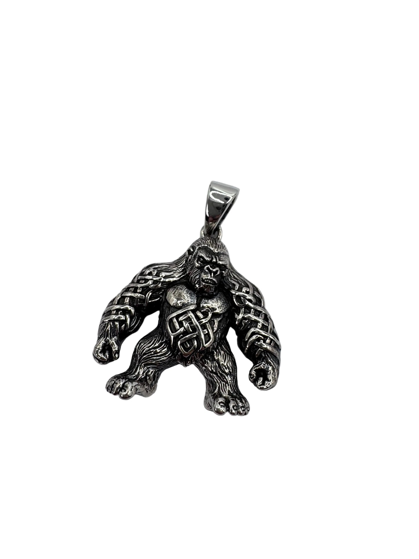 Sterling Silver Gorilla Pendant 🦍