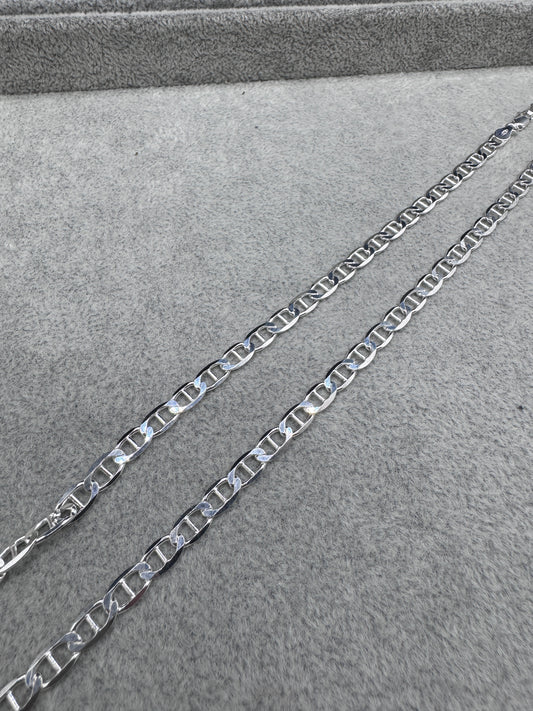 Sterling Silver Mariner Chain Necklace 5.5mm