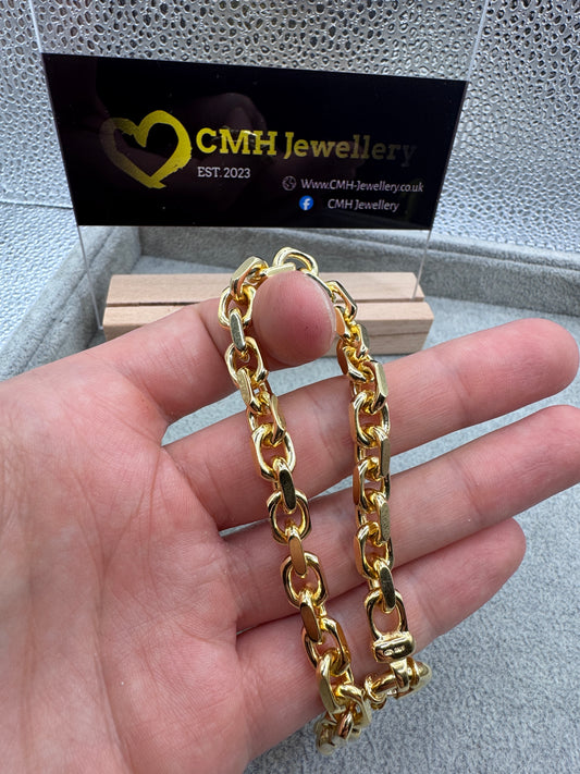 GP Sterling Silver Anchor Bracelet 7.25mm