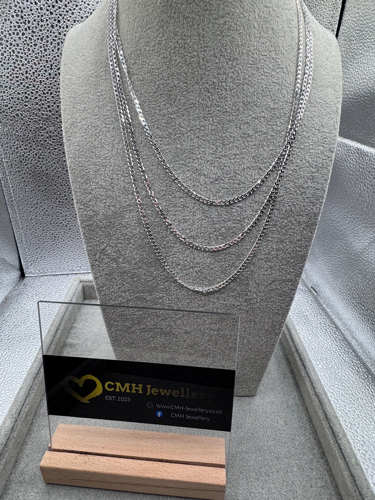 Sterling Silver Micro Curb Chain 3mm