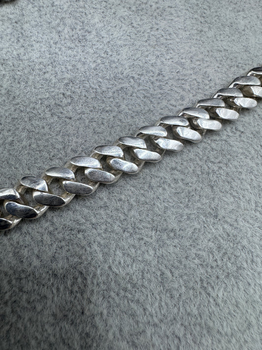 Large Sterling Silver Cuban Chain Necklace w/ Box Clasp 10mm
